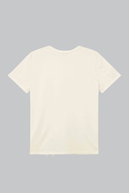 Off-white Ruched Front T-Shirt