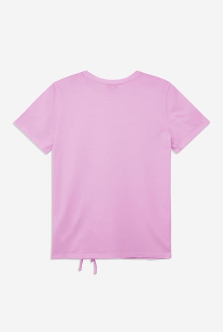 Pink Ruched Front T-Shirt