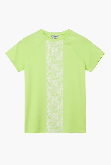 Patch Print Short Sleeve Raglan T-shirts