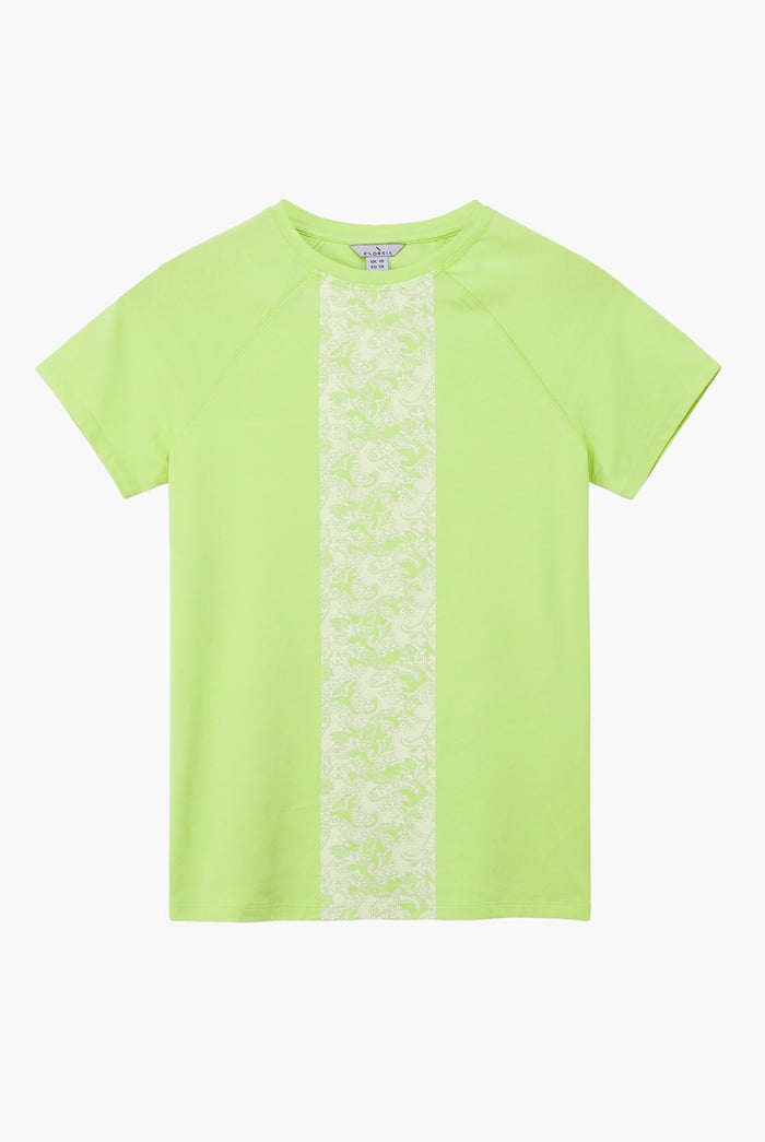 Patch Print Short Sleeve Raglan T-shirts