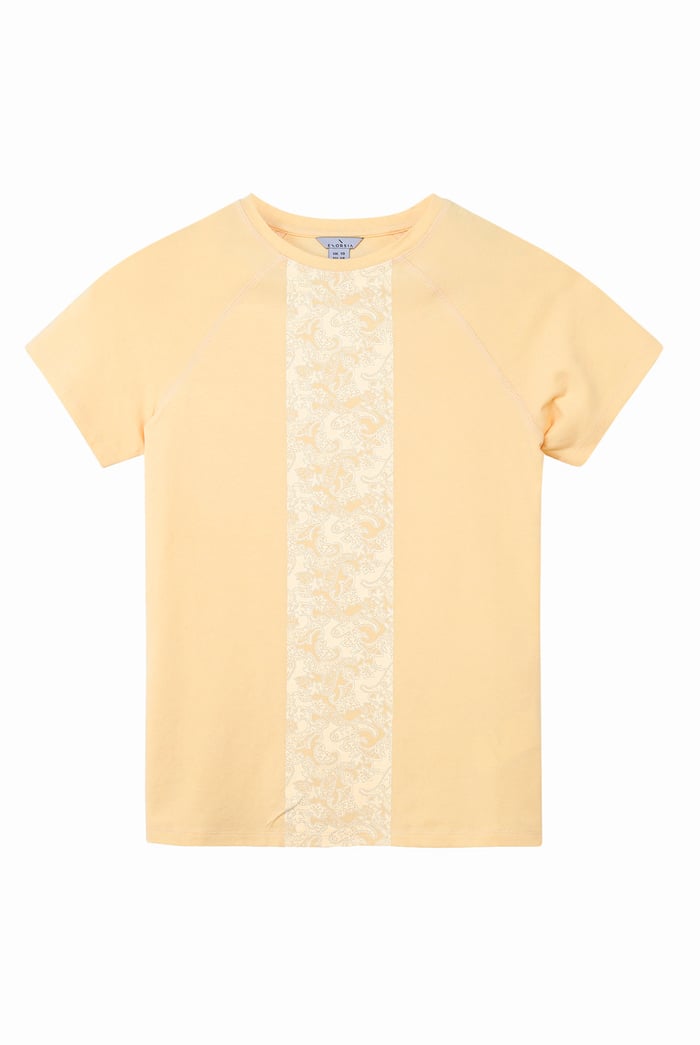 Patch Print Short Sleeve Raglan T-shirts