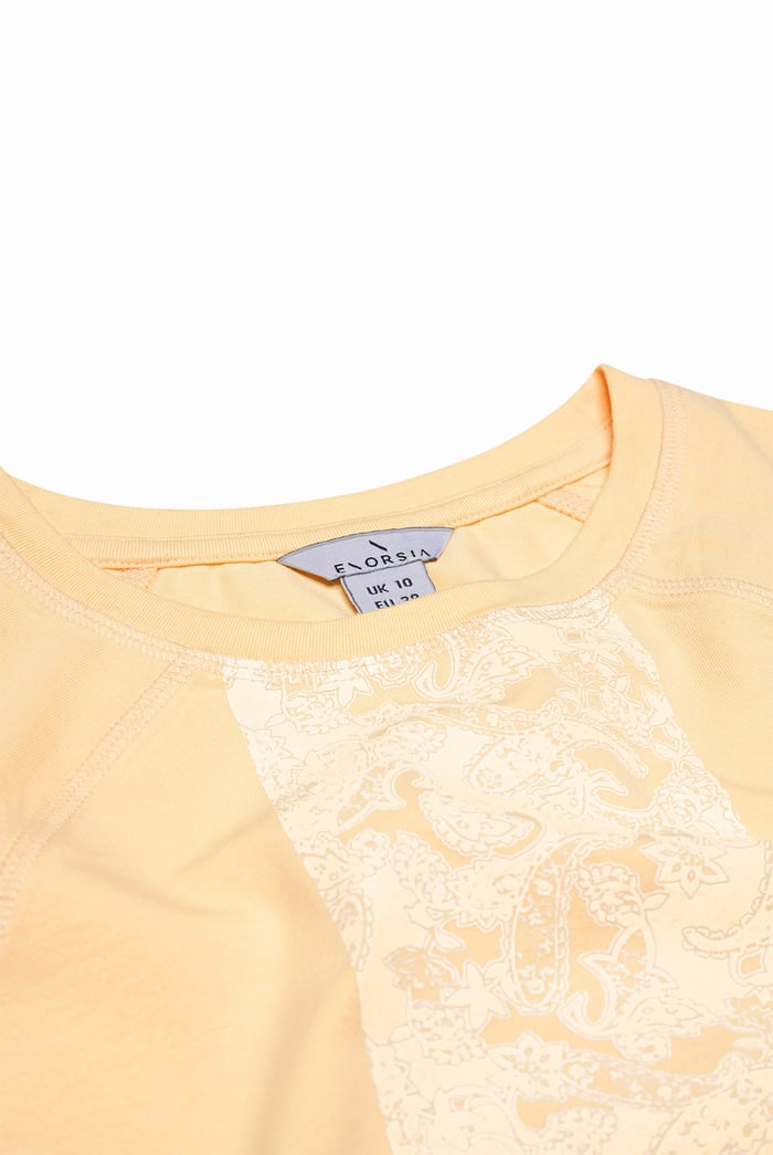 Patch Print Short Sleeve Raglan T-shirts
