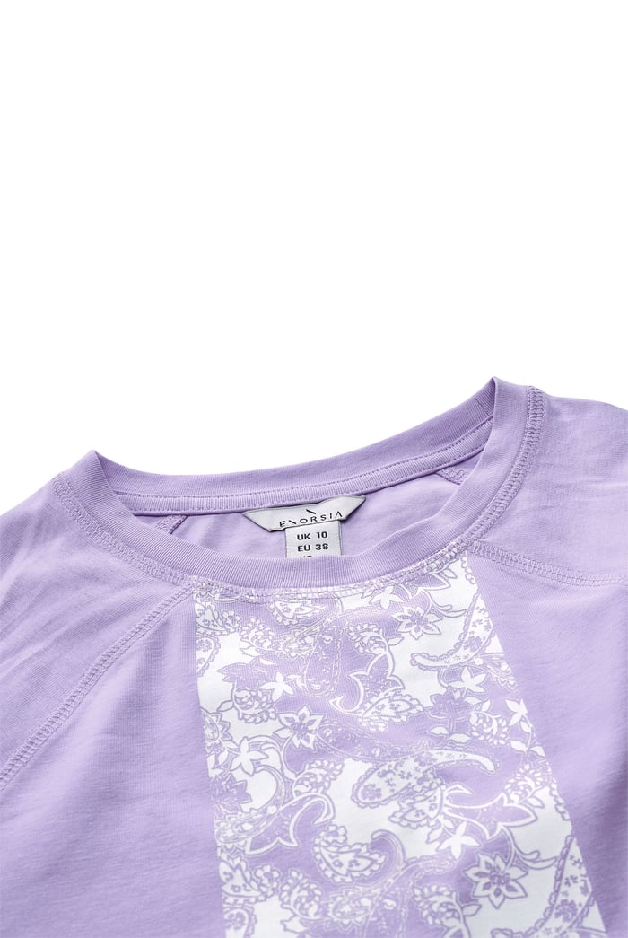Patch Print Short Sleeve Raglan T-shirts