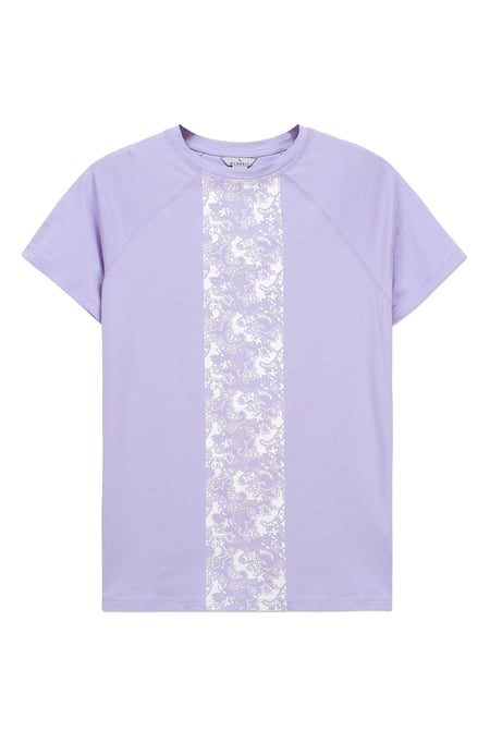 Green Patch Print Short Sleeve Raglan T-shirts