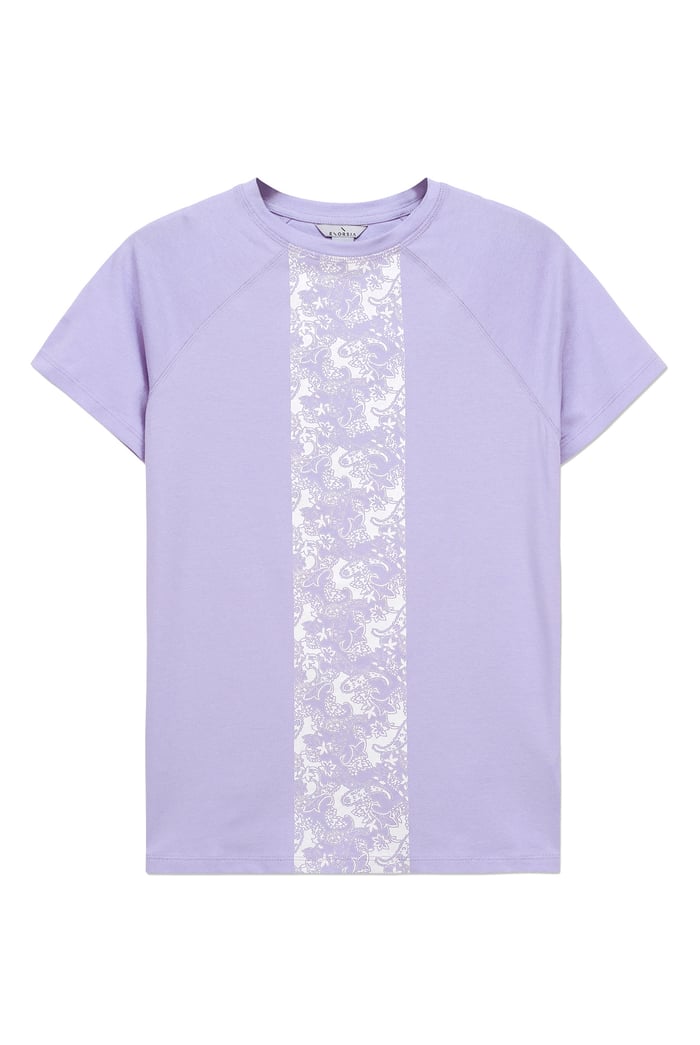 Patch Print Short Sleeve Raglan T-shirts