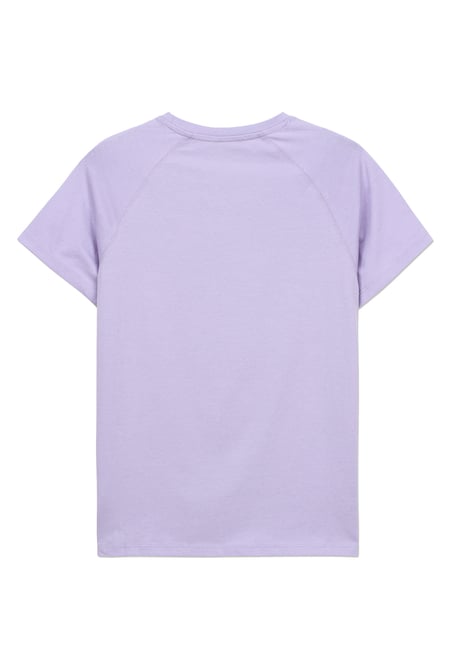 Purple Patch Print Short Sleeve Raglan T-shirts