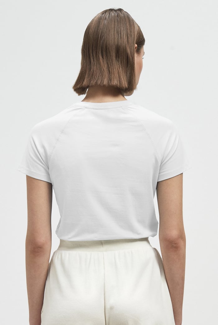 Patch Print Short Sleeve Raglan T-shirts