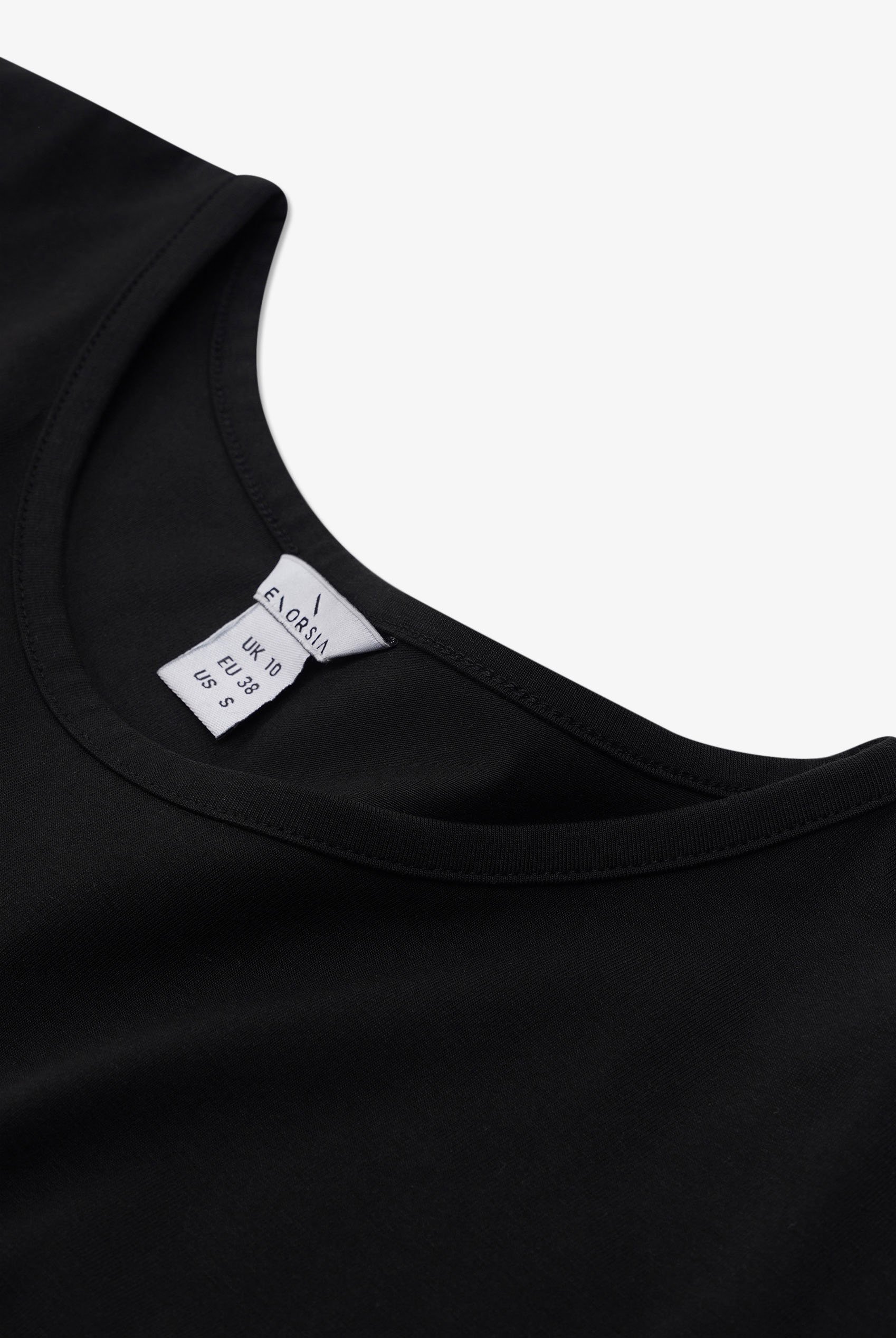 Shoulder Padded Cap-Sleeve Roll-Up T-Shirt
