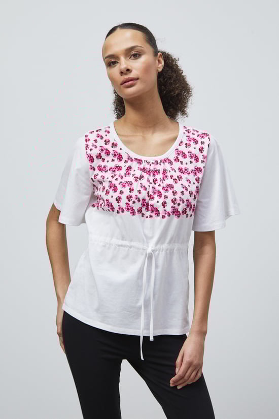Floral Chest Print T-Shirt