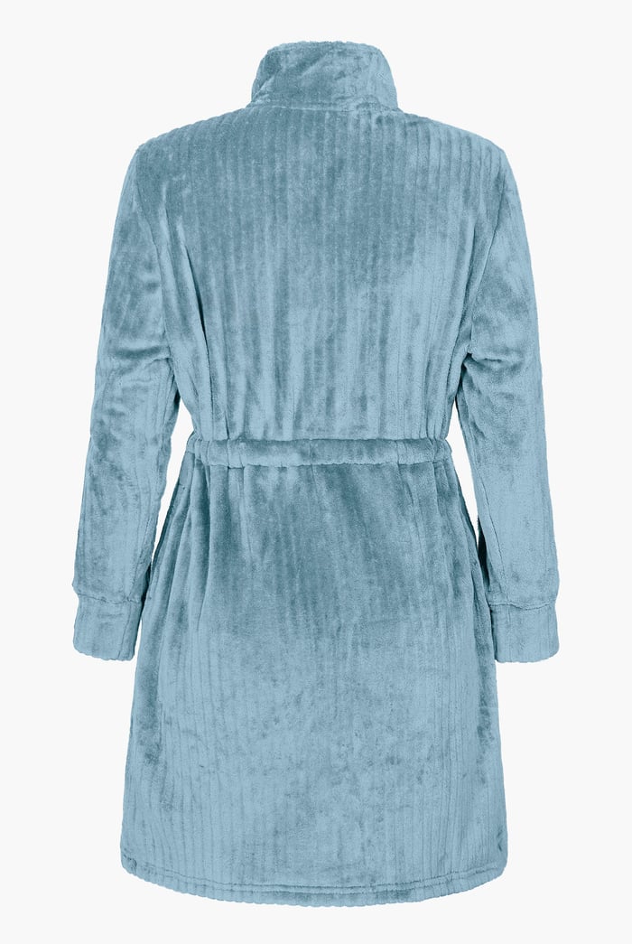 Supersoft Coral Fleece Zip Through Dressing Gown