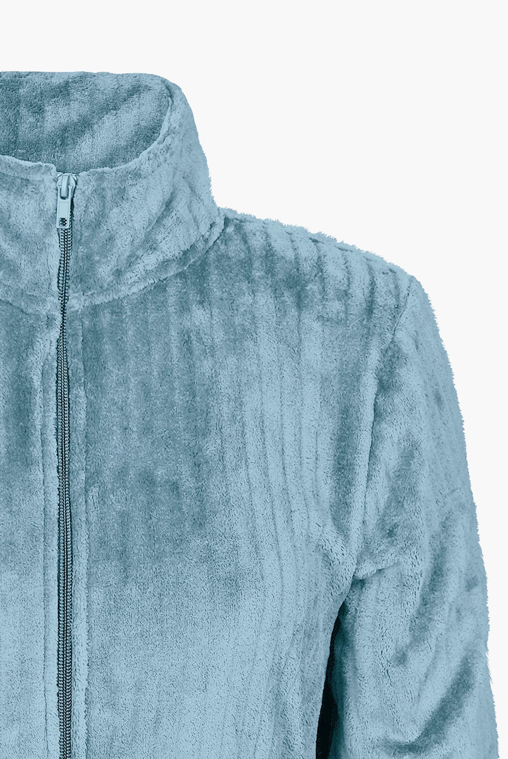 Supersoft Coral Fleece Zip Through Dressing Gown