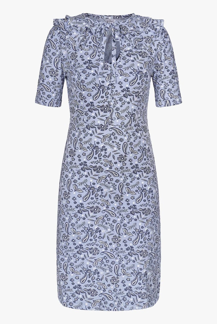 Double Layer Ruffles And Tie Fastening Midi Dress