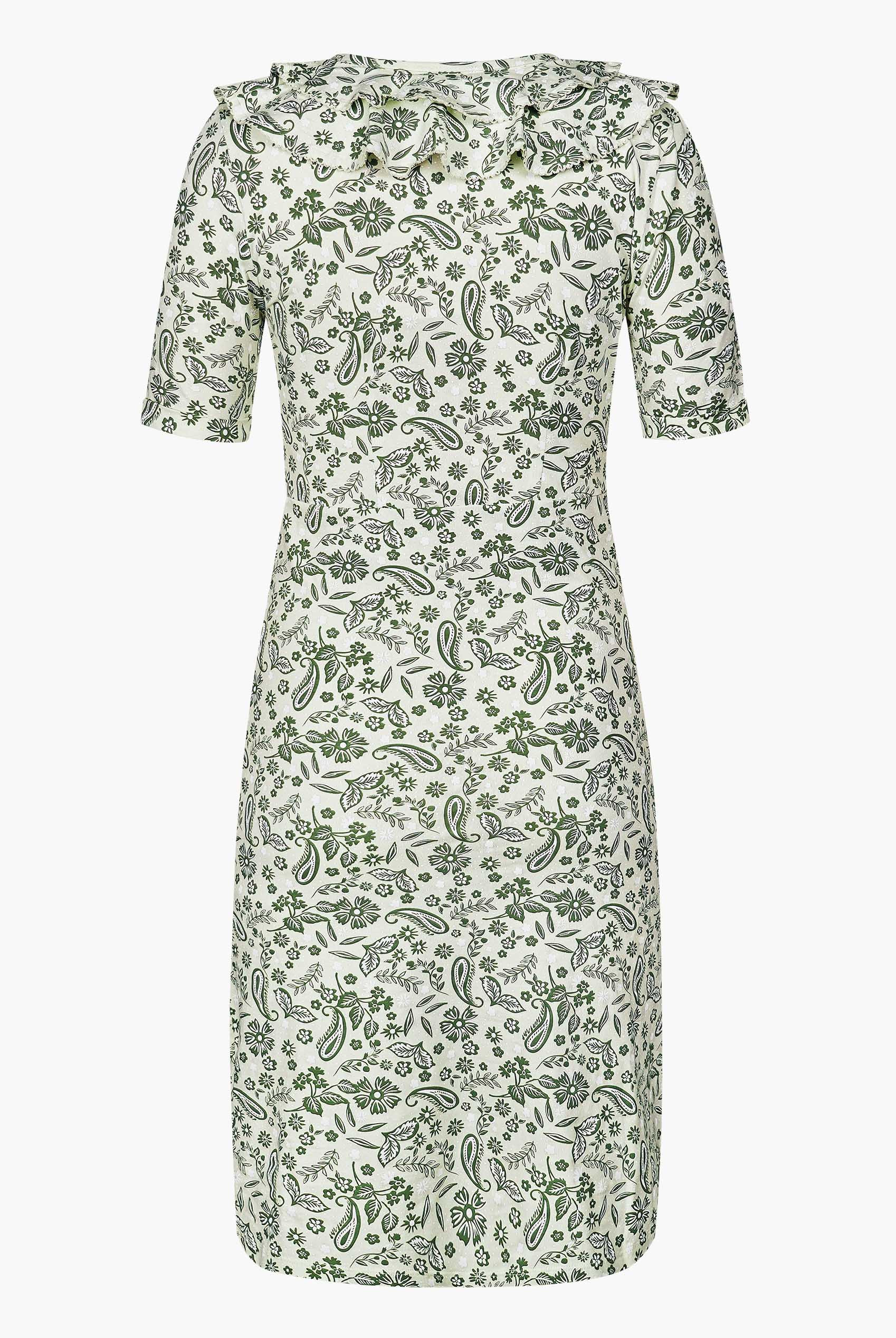 Double Layer Ruffles And Tie Fastening Midi Dress