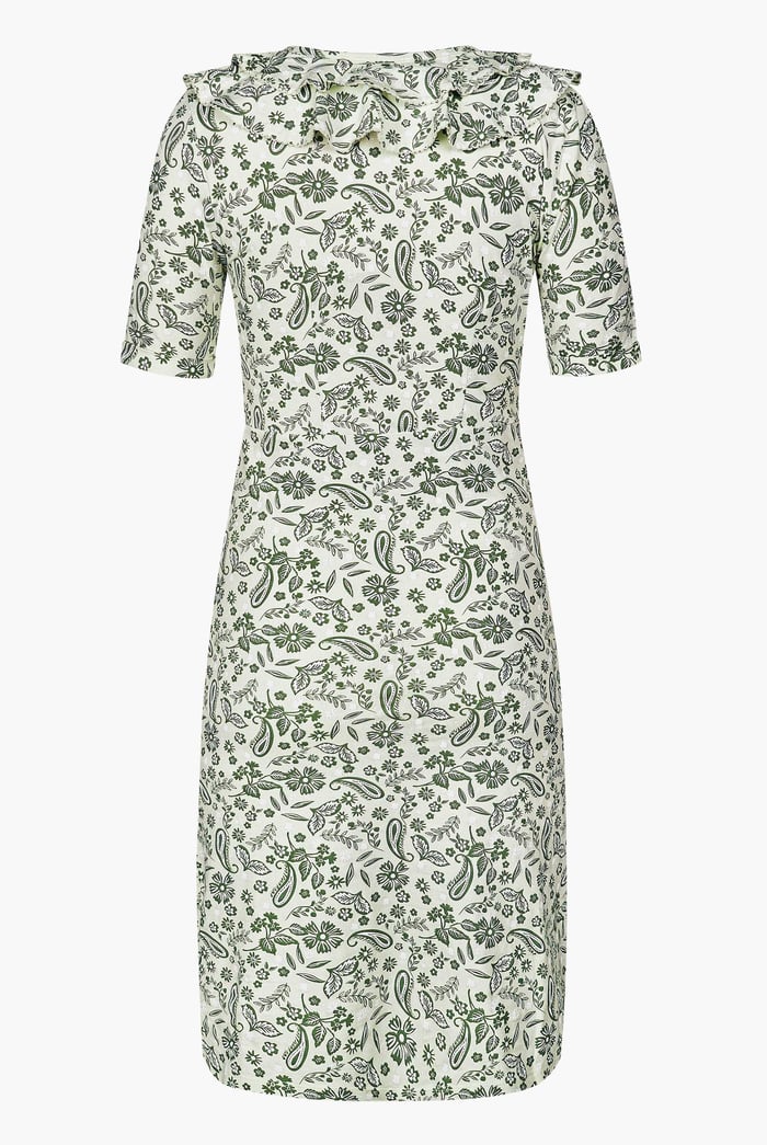 Double Layer Ruffles And Tie Fastening Midi Dress