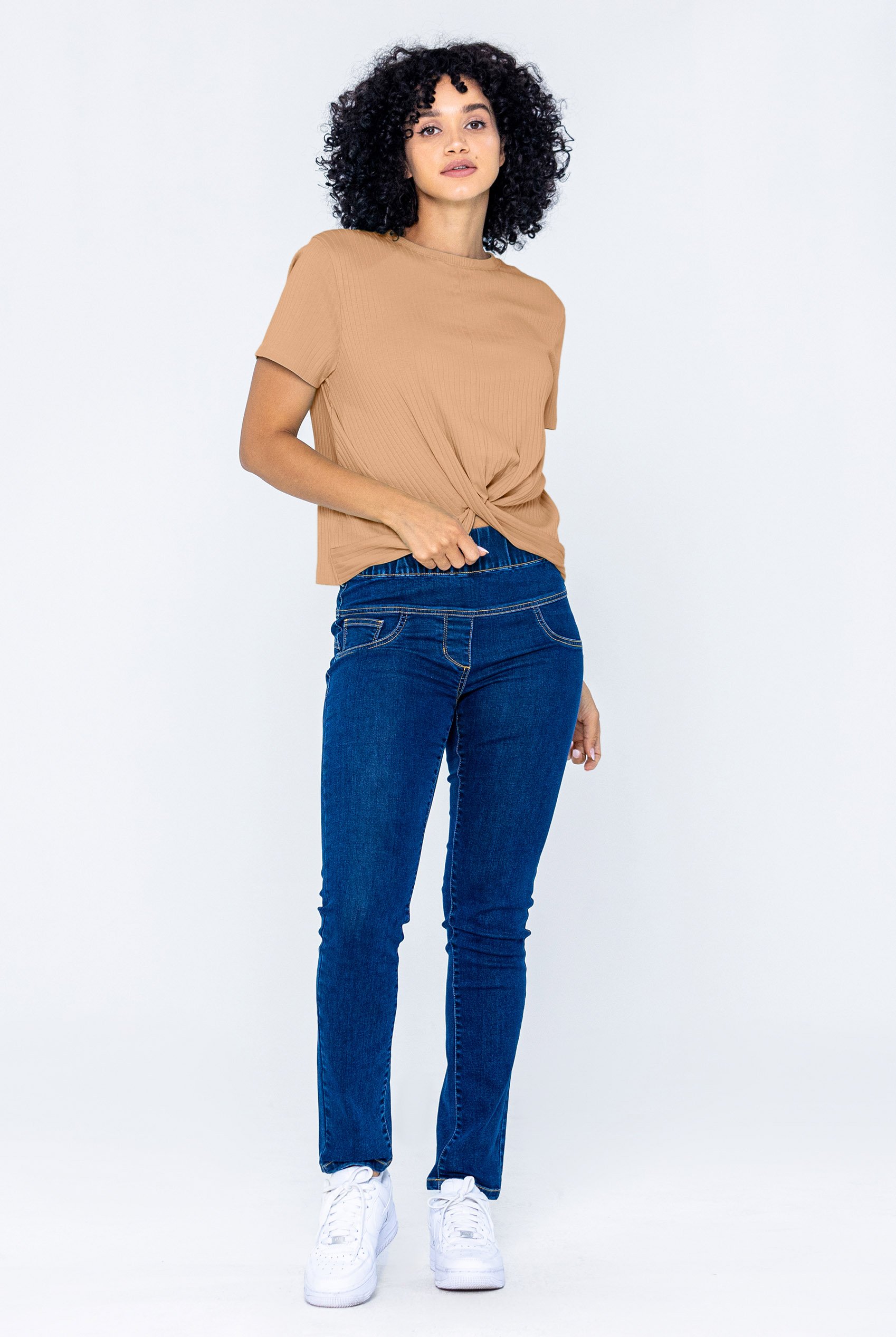 Twisted Hem Front T-Shirt