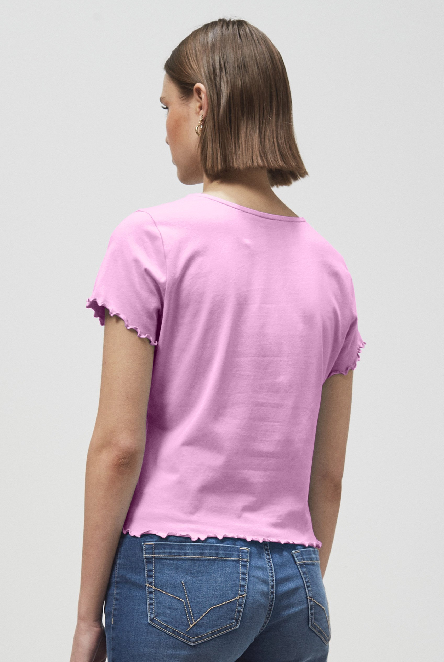 Lettuce Hem Tie Front T-Shirt
