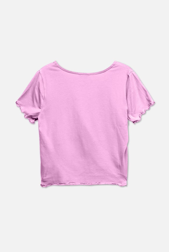 Lettuce Hem Tie Front T-Shirt