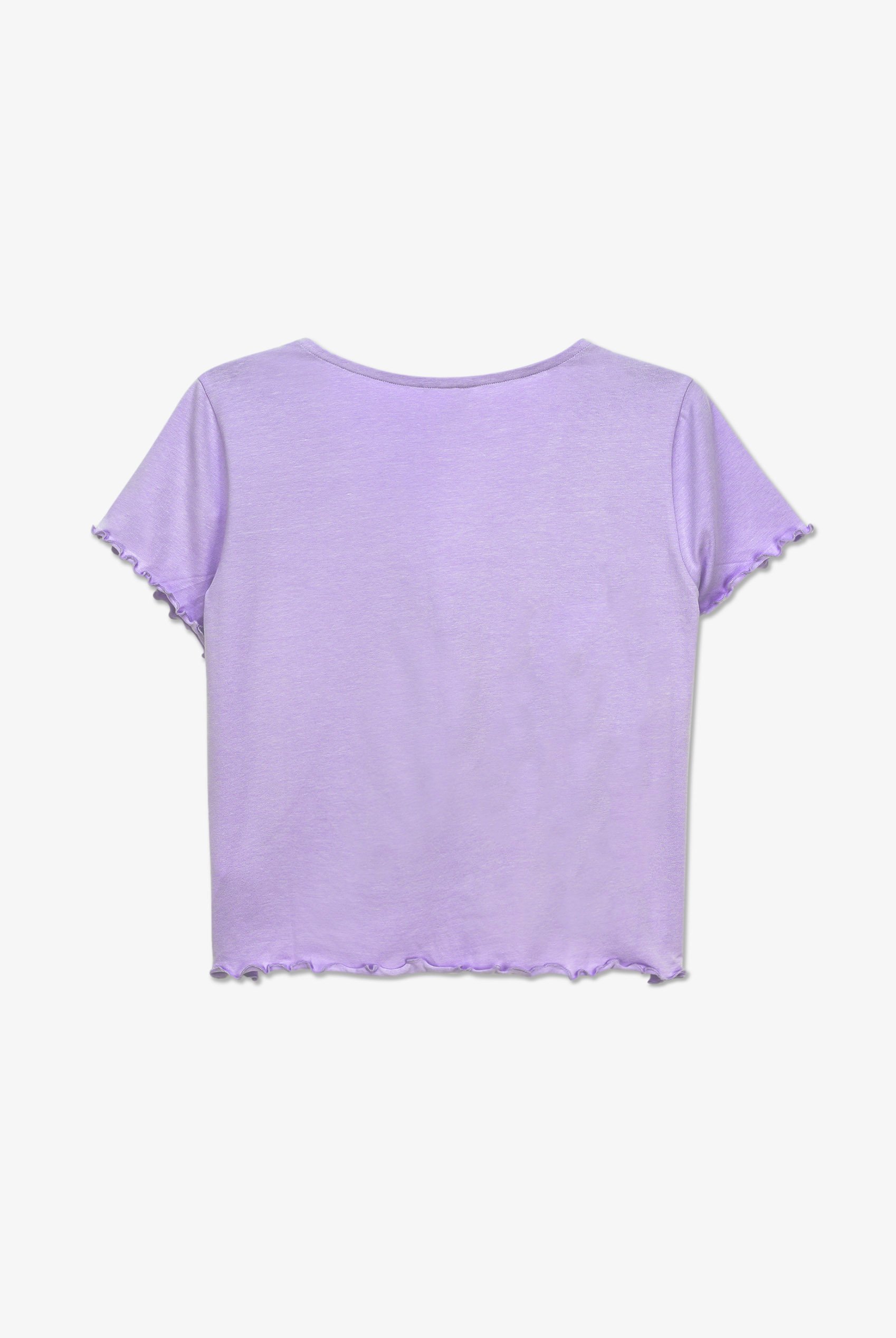 Lettuce Hem Tie Front T-Shirt