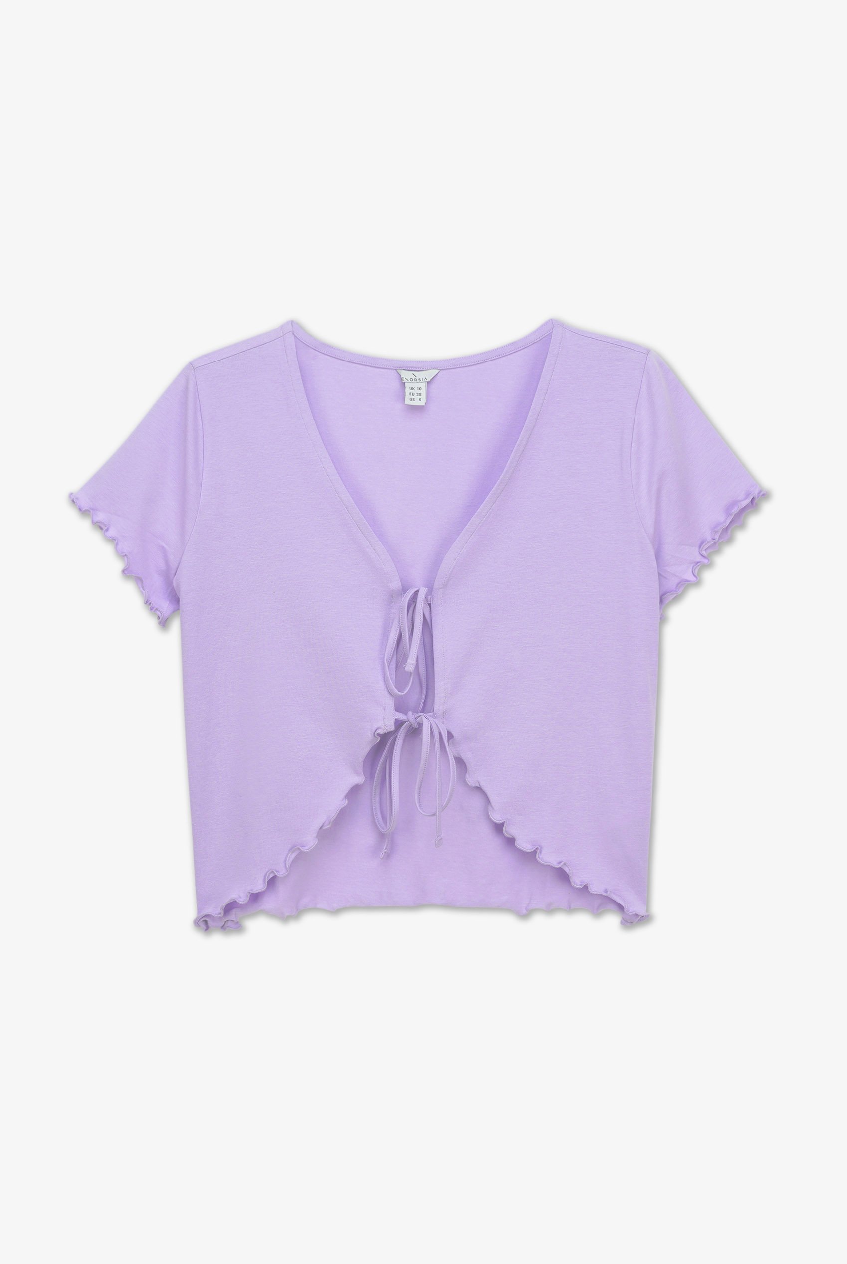 Lettuce Hem Tie Front T-Shirt
