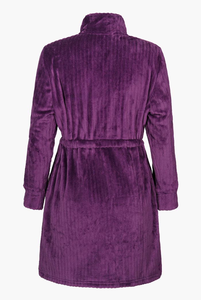 Supersoft Coral Fleece Zip Through Dressing Gown