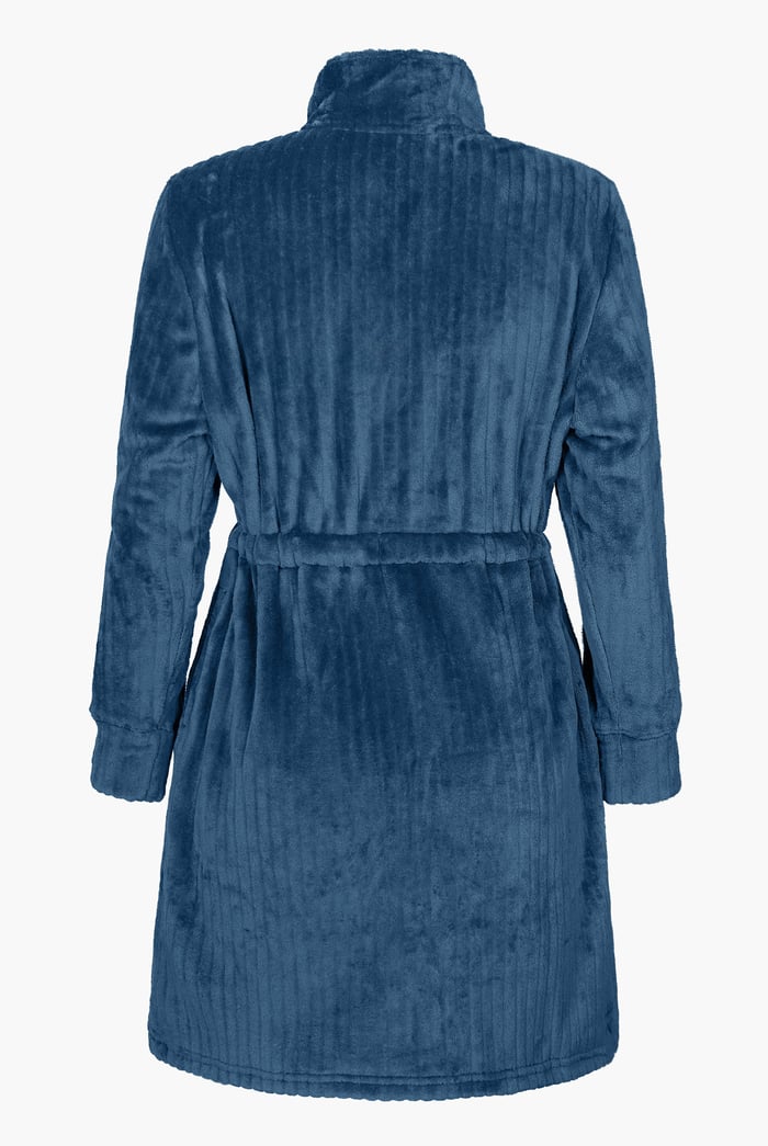 Supersoft Coral Fleece Zip Through Dressing Gown