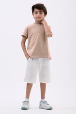 Half Placket Button Front T-Shirt