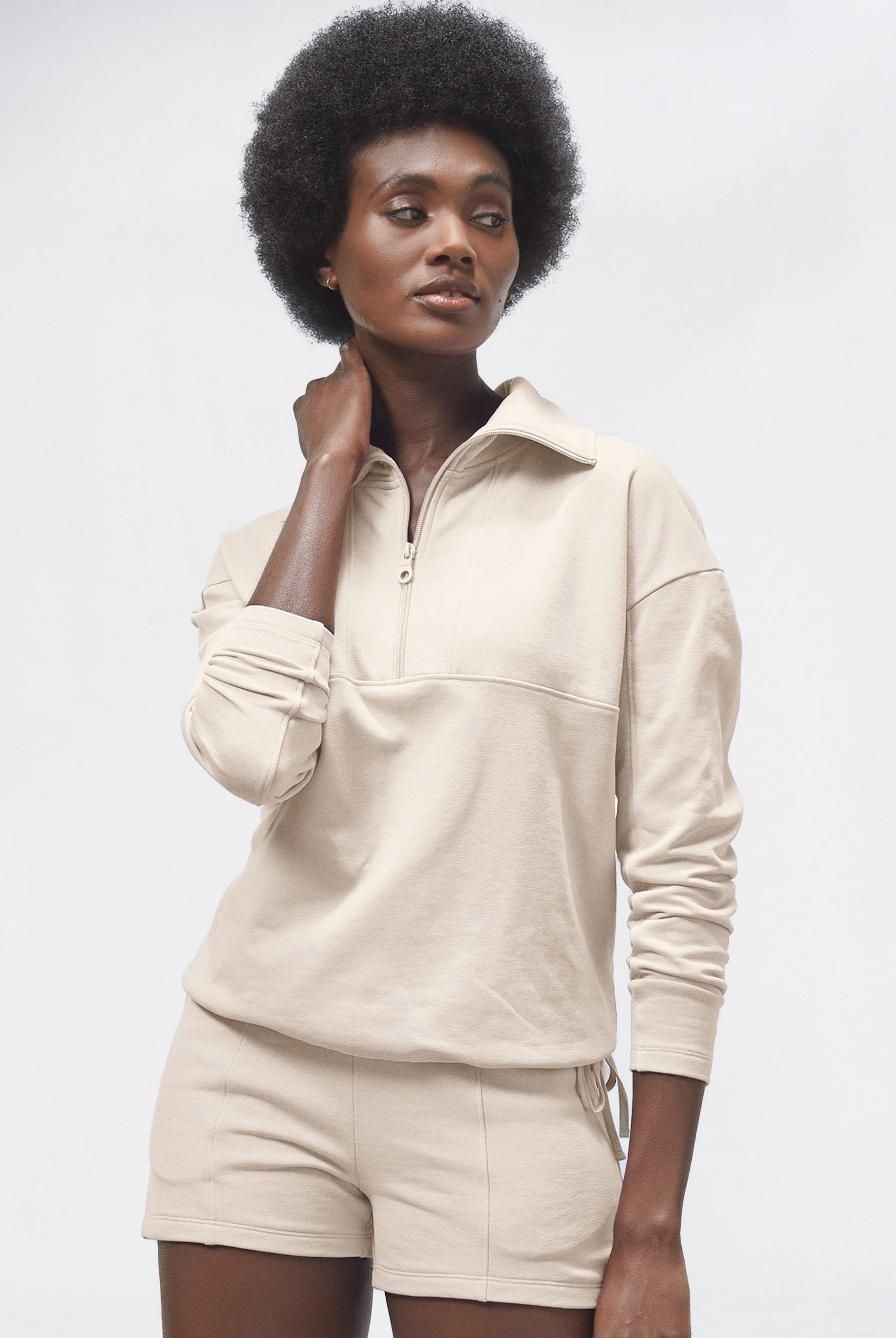 Half Zip Pullover Lounge Set