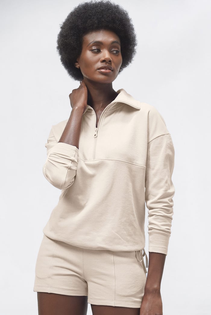 Half Zip Pullover Lounge Set
