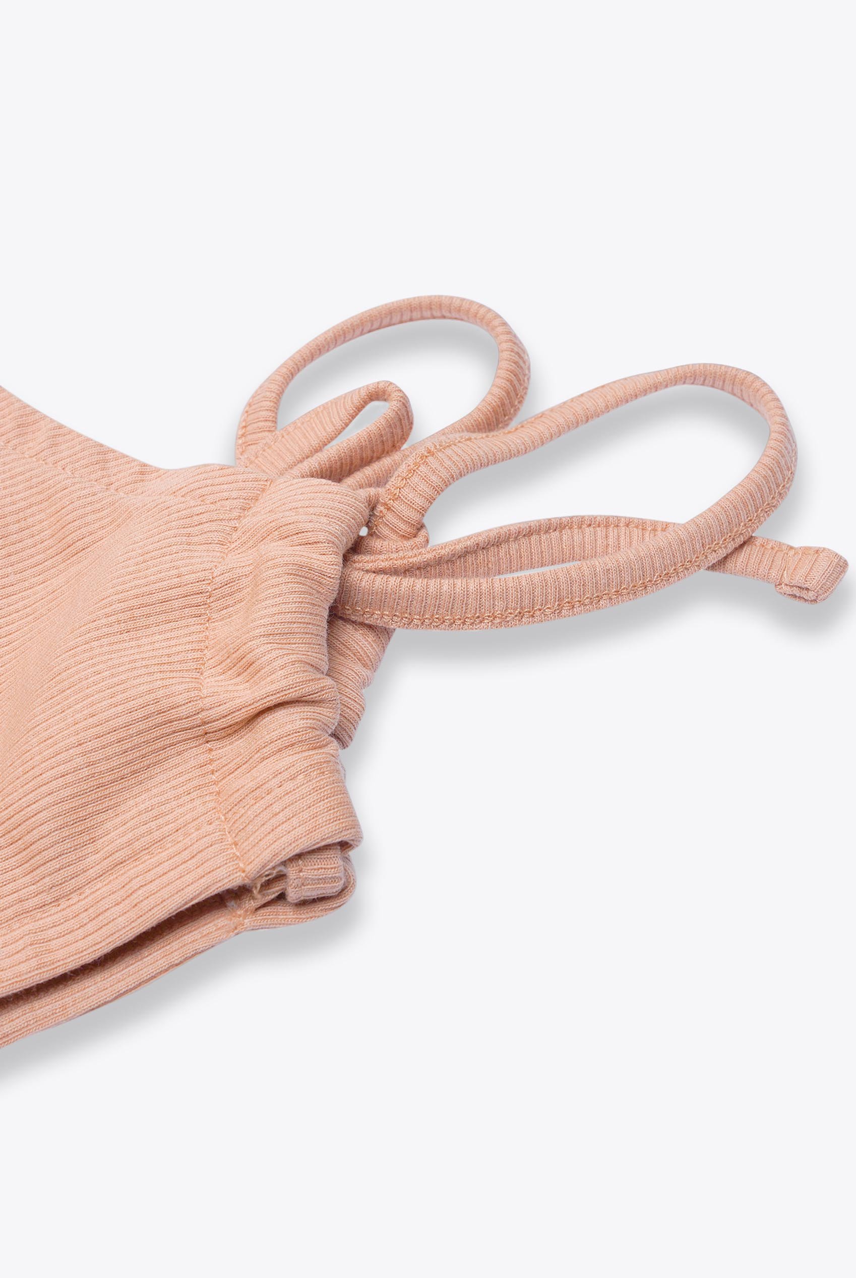 Knotted One Shoulder Rib Vest