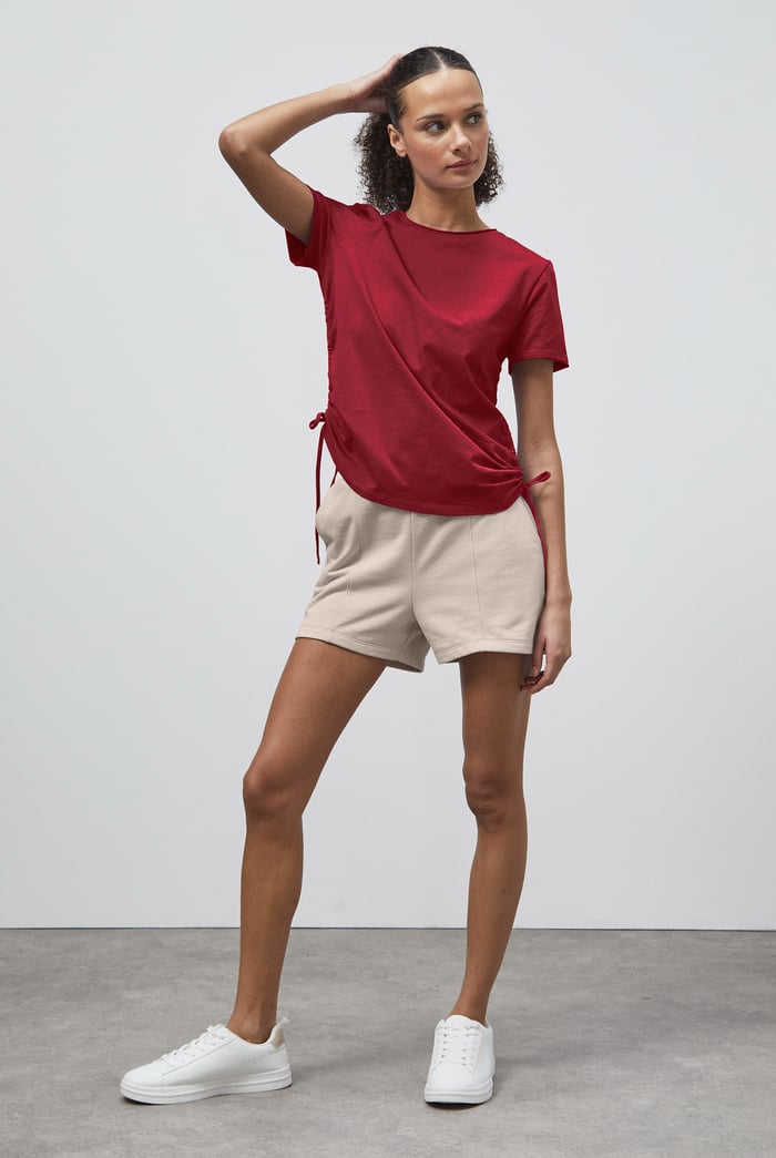 Ruched Side Seam T-Shirt