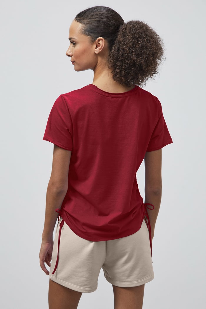 Ruched Side Seam T-Shirt
