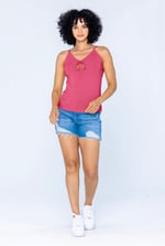 Key Hole Tie Detail Cami