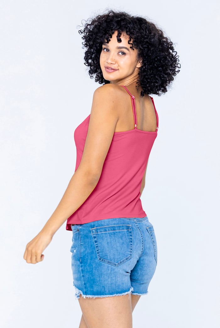 Key Hole Tie Detail Cami
