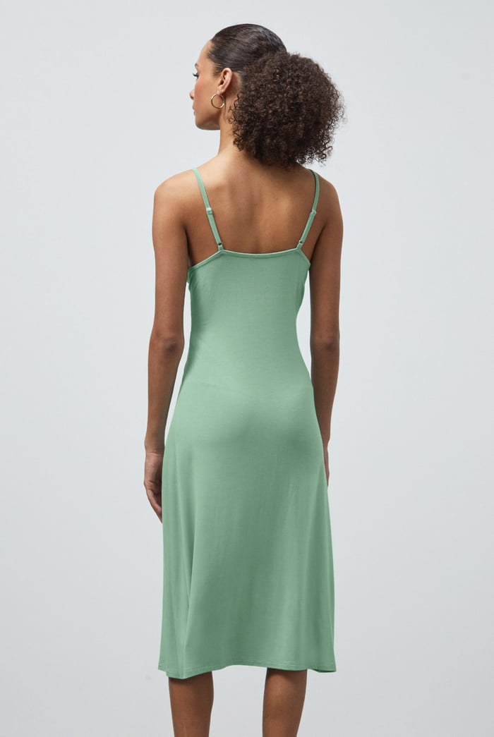 Strappy V-Neck Jersey Dress