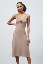 Strappy V-Neck Jersey Dress