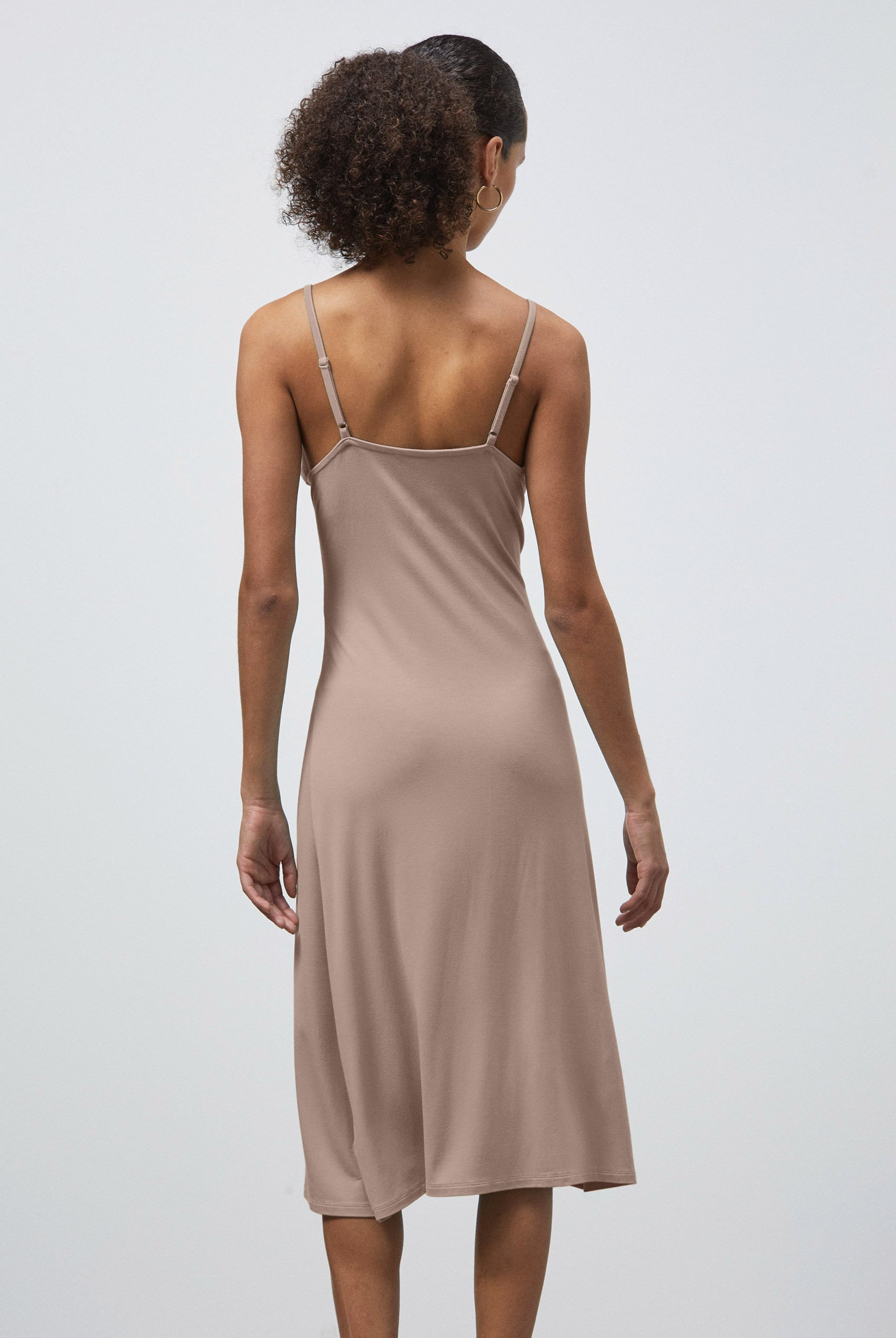 Strappy V-Neck Jersey Dress