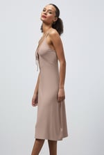 Strappy V-Neck Jersey Dress