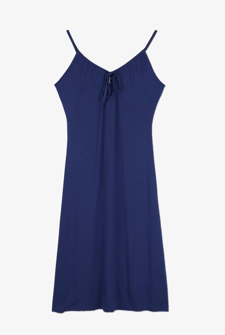 Navy Strappy V-Neck Jersey Dress