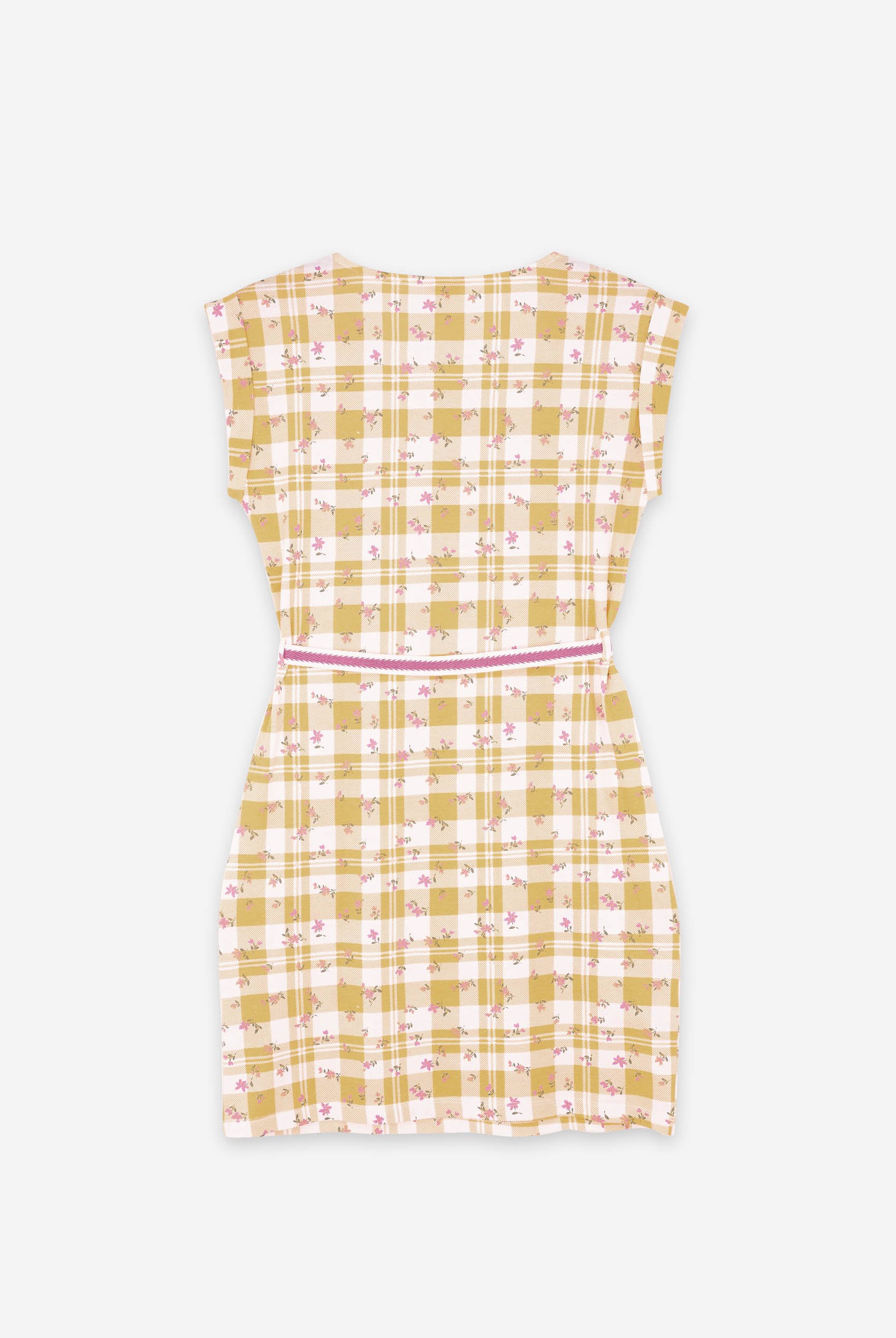 Belted Printed Jersey Dress
