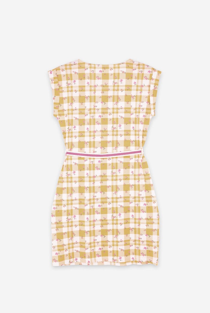 Belted Printed Jersey Dress