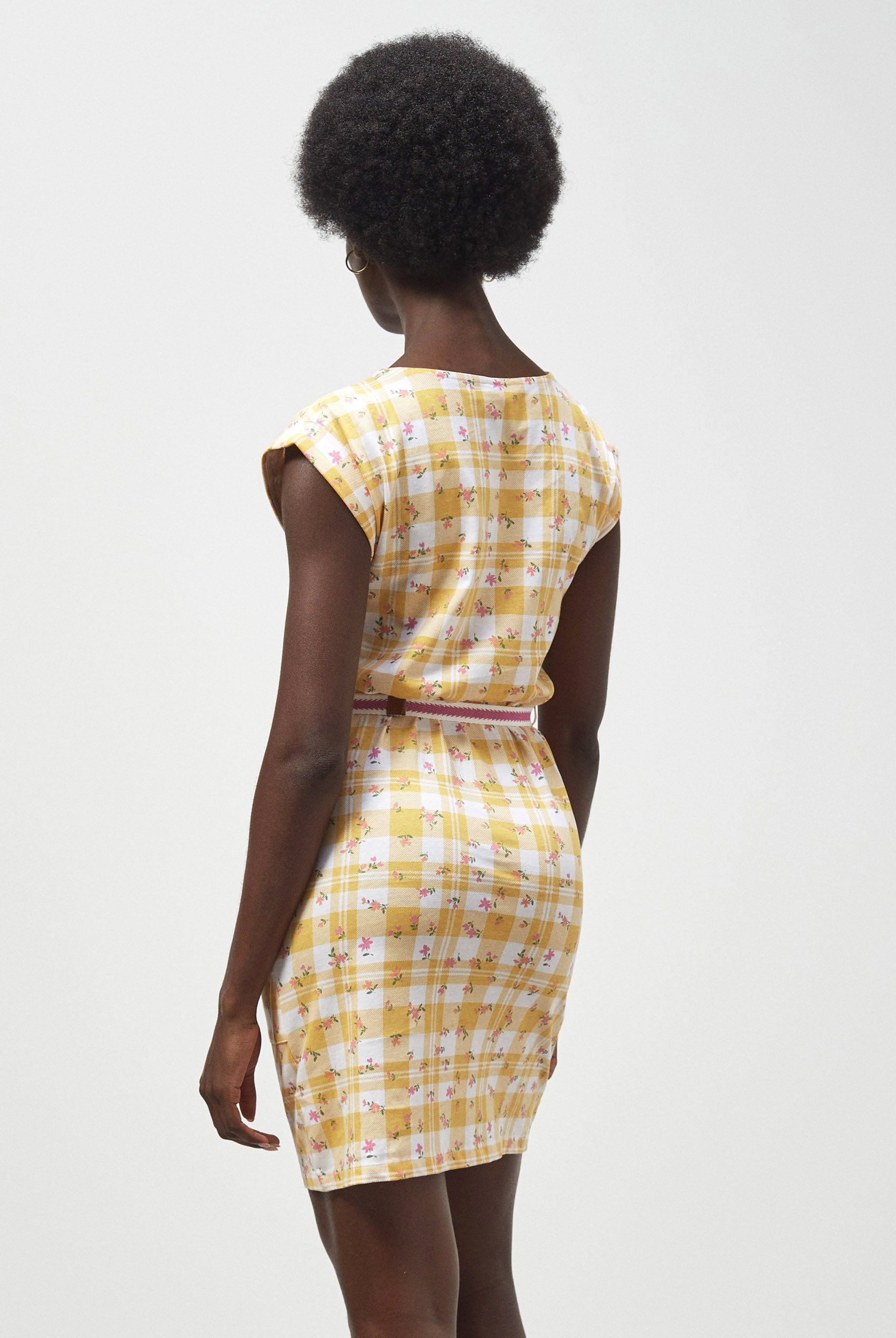 Belted Printed Jersey Dress