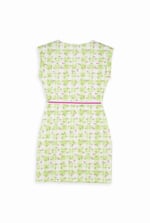 Belted Printed Jersey Dress
