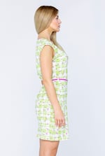 Belted Printed Jersey Dress