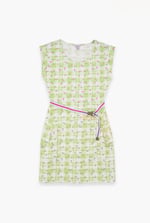 Belted Printed Jersey Dress