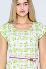 Belted Printed Jersey Dress