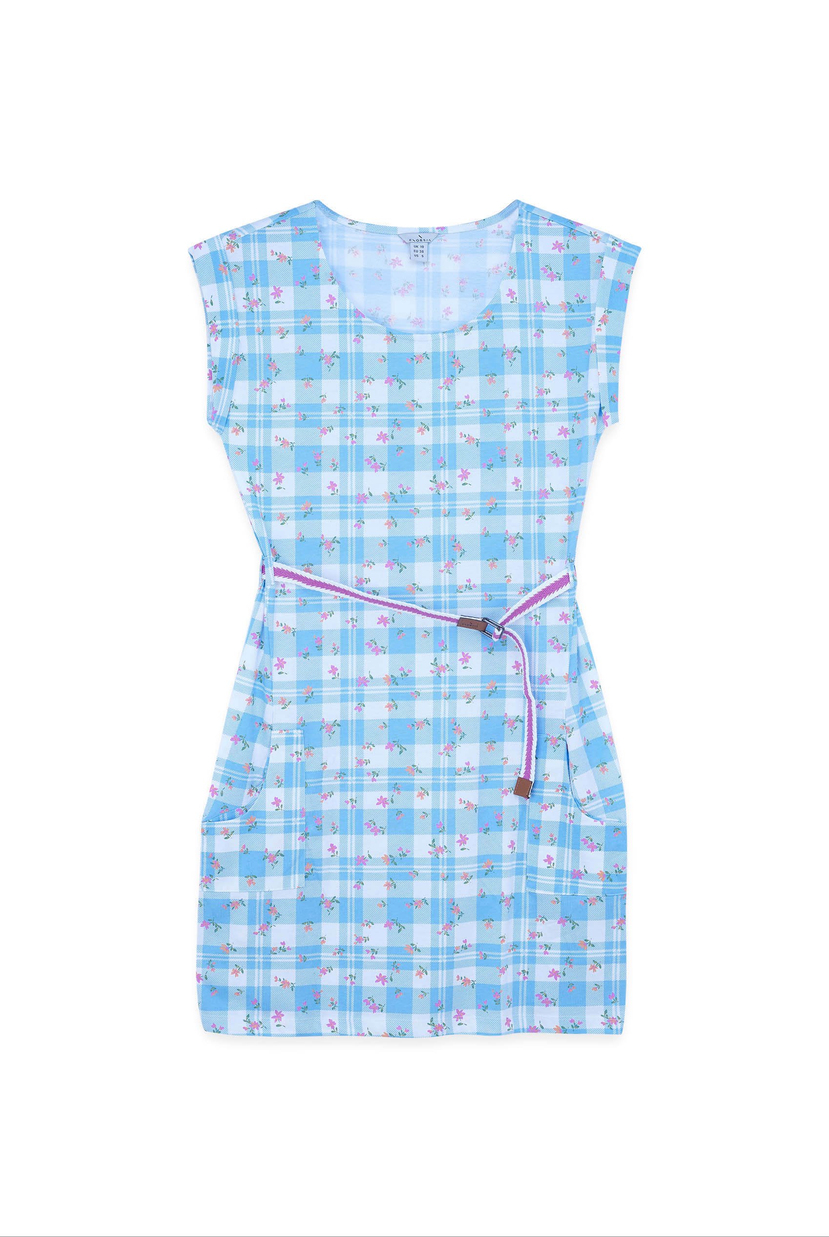 Belted Printed Jersey Dress