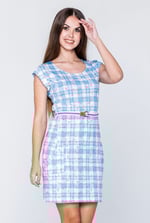 Belted Printed Jersey Dress