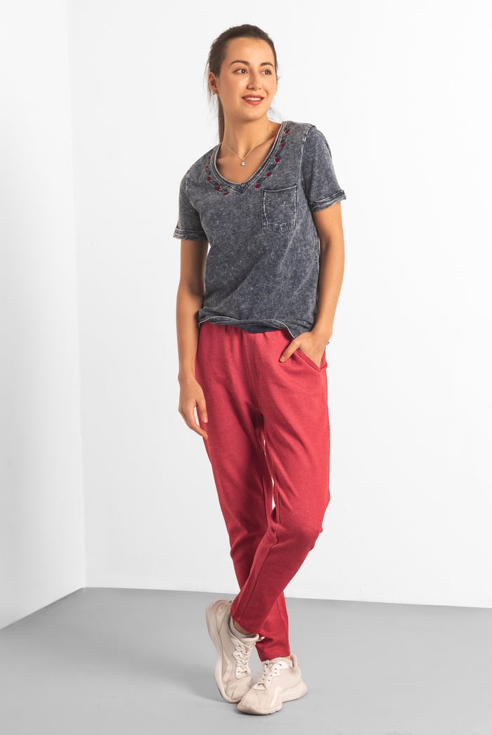 Womens Jersey Chino Trousers