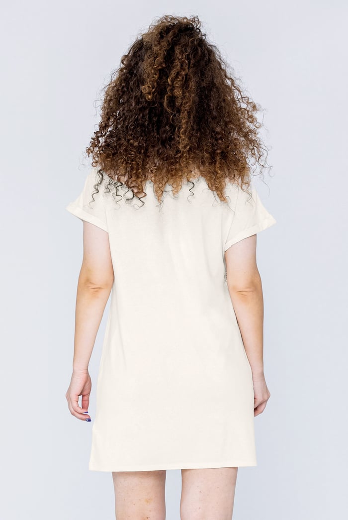 Patch Cut Lace Jersey Dress