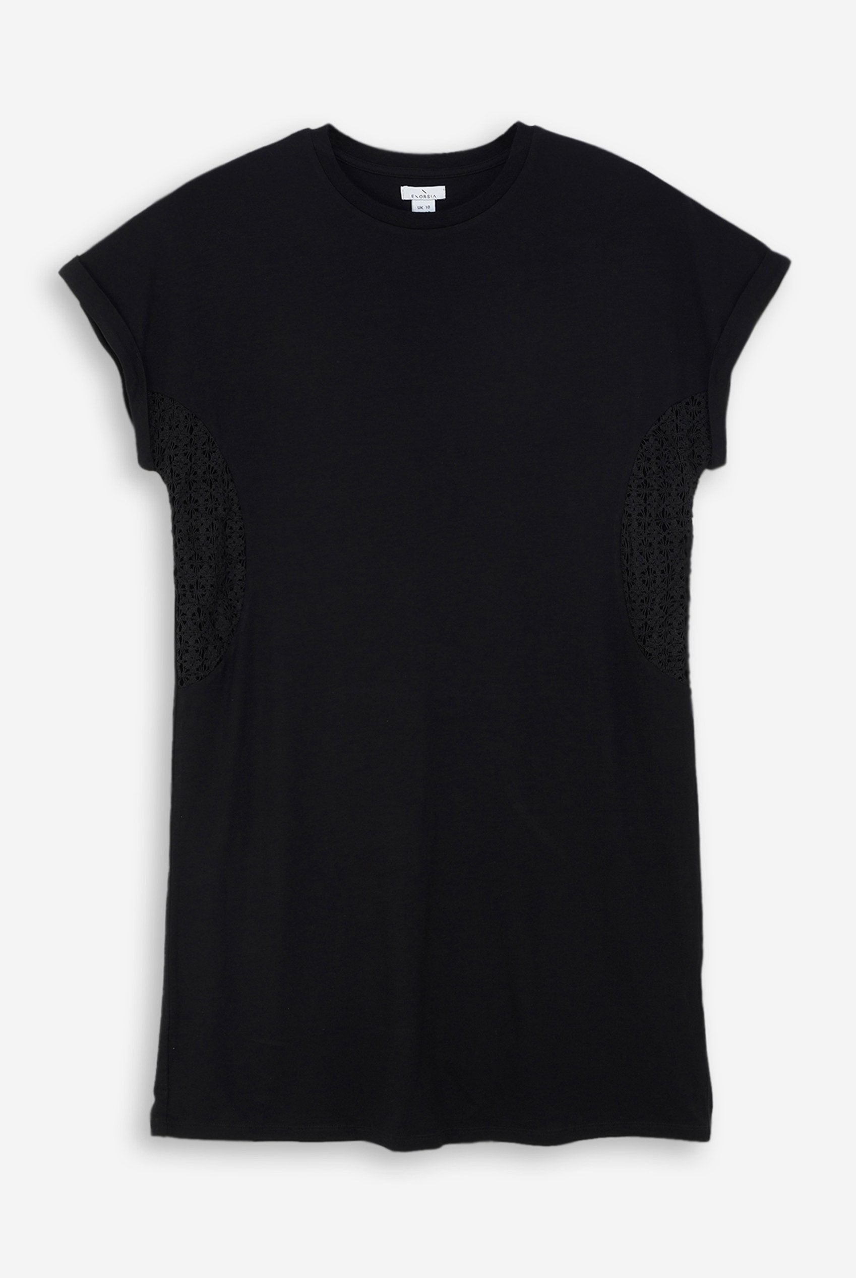 Patch Cut Lace Jersey Dress